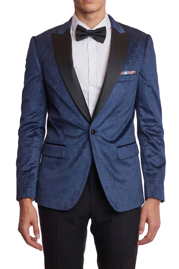 GROSVENOR PEAK VELVET JACKET SLIM 102824