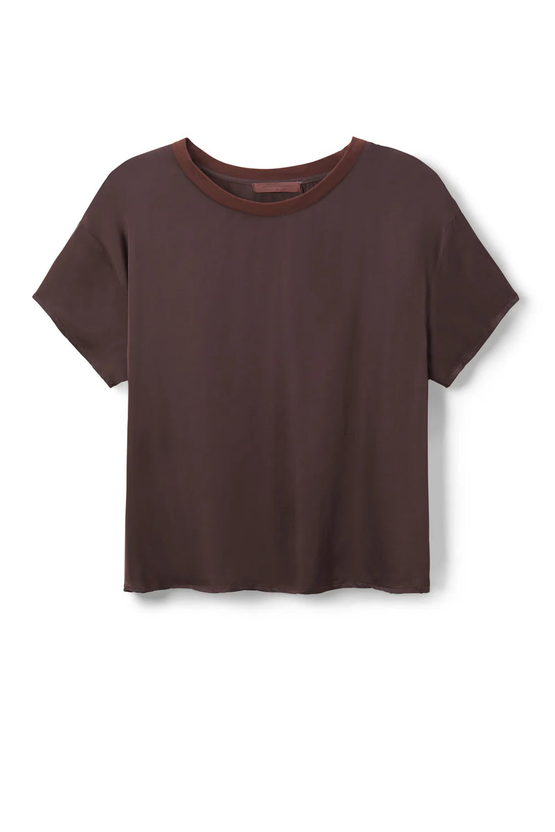 DELPHINE LUXE SATIN TEE 093025
