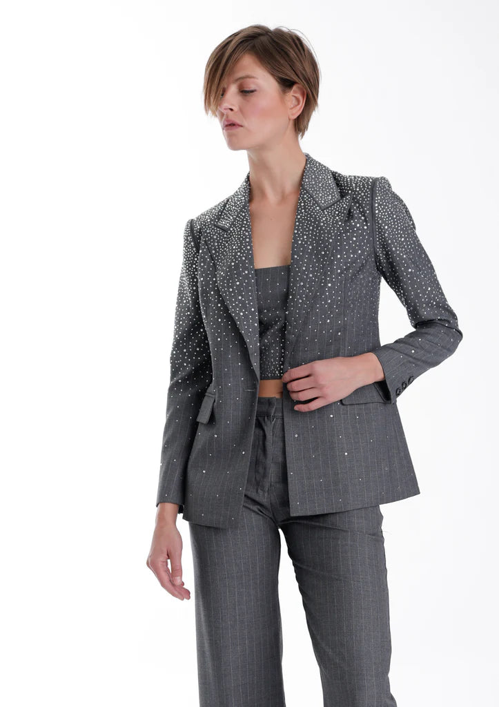 ZOE RHINESTONE BLAZER 102225