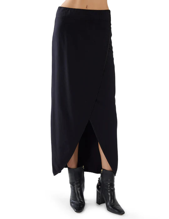 MILLY SCALLOP WRAP SKIRT 020925