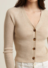 RIBBED CARDIGAN 031125