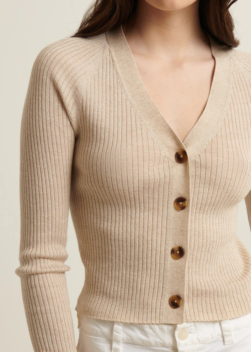 RIBBED CARDIGAN 031125