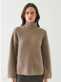 MERINO/CASH WAFFLE RELAXED MOCK 091825