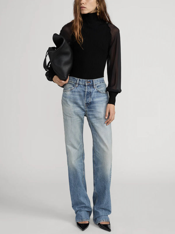 THE SHEER SLEEVE TOP 110725