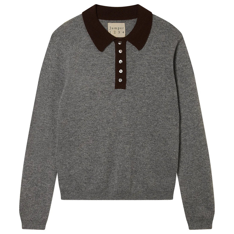 CASHMERE CONTRAST POLO 081125