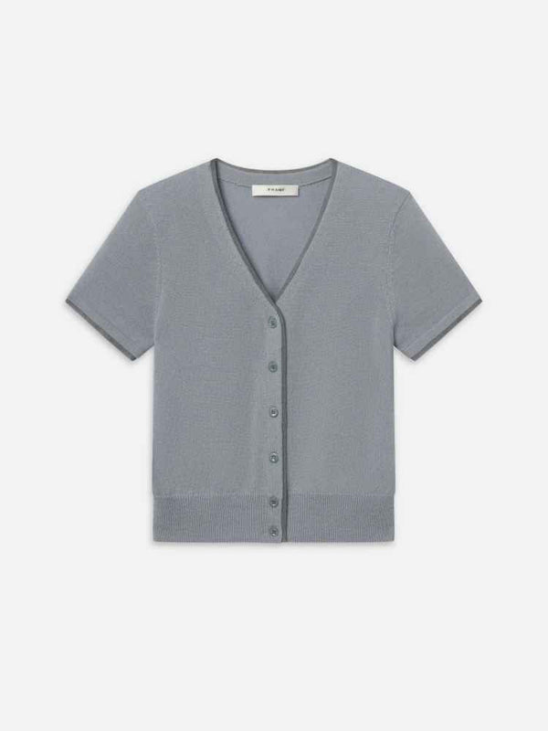 THE CASHMERE MIX TRIM CARDI