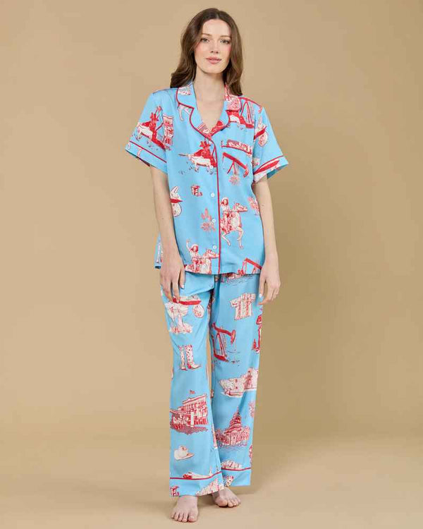TEXAS TOILE PAJAMA PANTS SET 070325