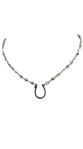 HORSE SHOE MOONSTONE NECKLACE