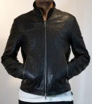 ANSEL HIGH BAND COLLAR LEATHER JACKET 013025