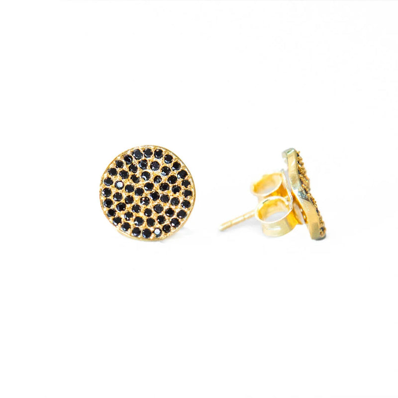 WAVY SPINEL STUD EARRING