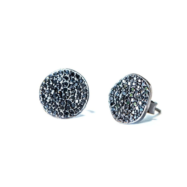 WAVY SPINEL STUD EARRING