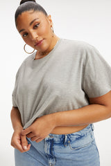 COTTON CROPPED TEE