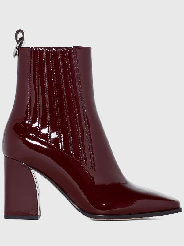 FRANKIE BOOT - WINE PATENT LEATHER