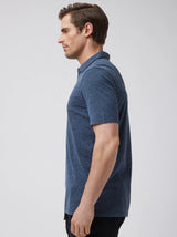 VICTORY V-NOTCH POLO - INDIGO HEATHER