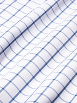 LEEWARD NO TUCK DRESS SHIRT - NAVY WINDOWPANE