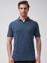 VICTORY V-NOTCH POLO - INDIGO HEATHER
