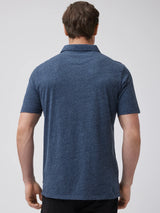 VICTORY V-NOTCH POLO - INDIGO HEATHER