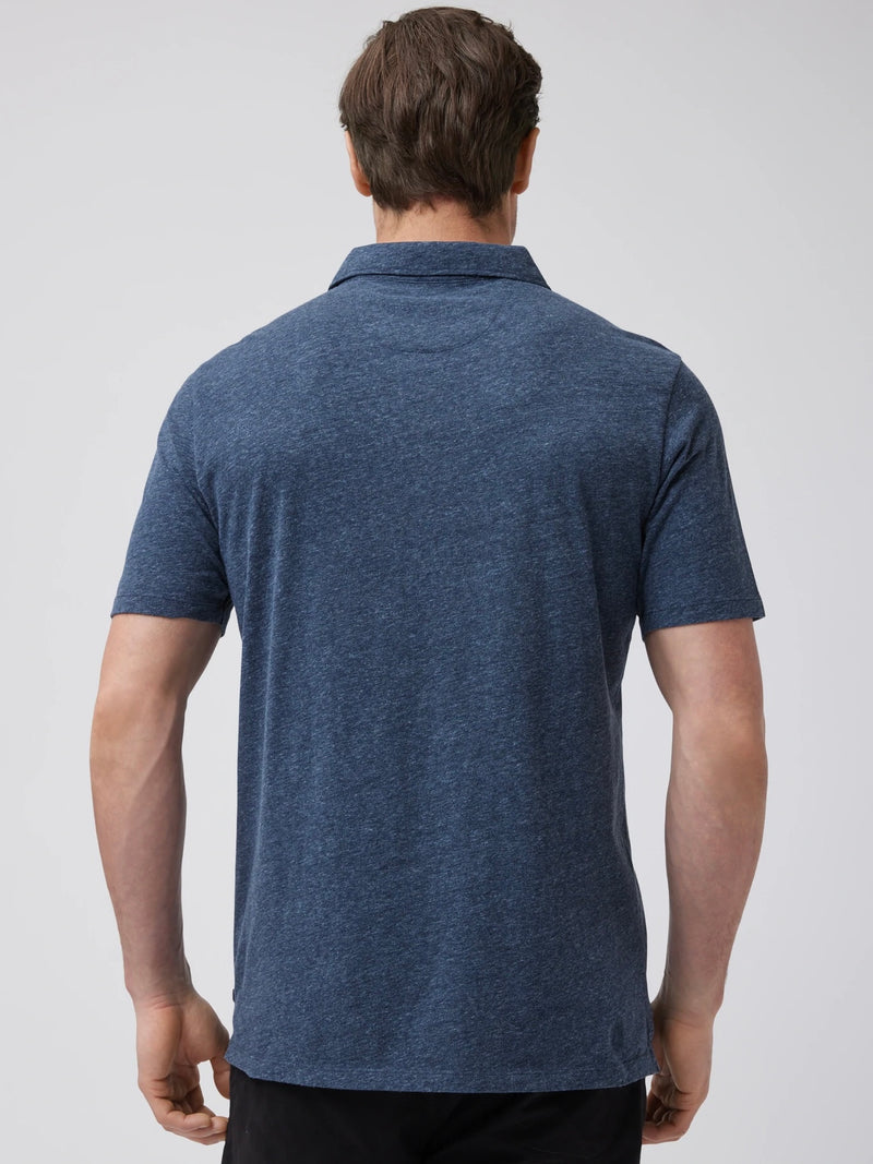VICTORY V-NOTCH POLO - INDIGO HEATHER