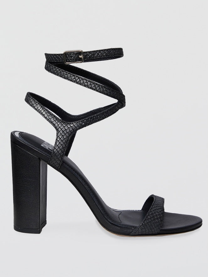 NIKO SANDAL - BLACK SNAKE LEATHER